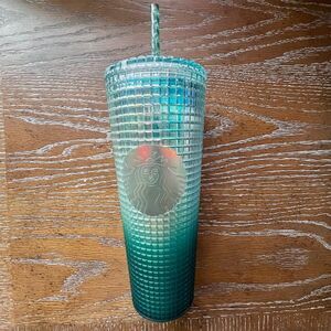 Starbucks 2022 Jade Green Gradient Ombre Iridescent Drink Tumbler 24 Ounce